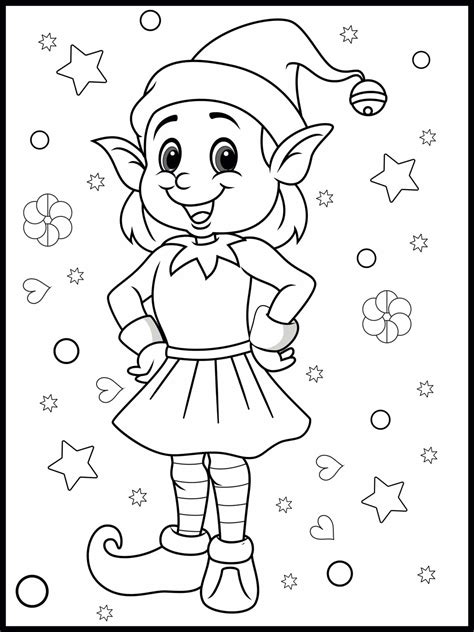 Elves Coloring Pages Printable